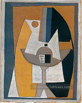 Partition sur un gueridon 1920 cubiste Peinture décoratif